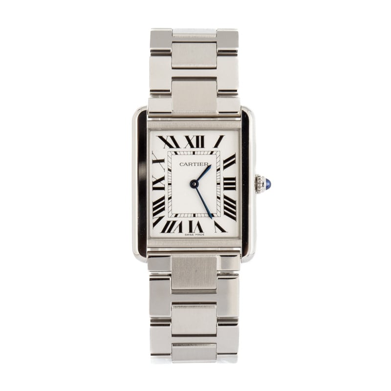 Cartier Tank Solo Ref W5200014 Silver Dial