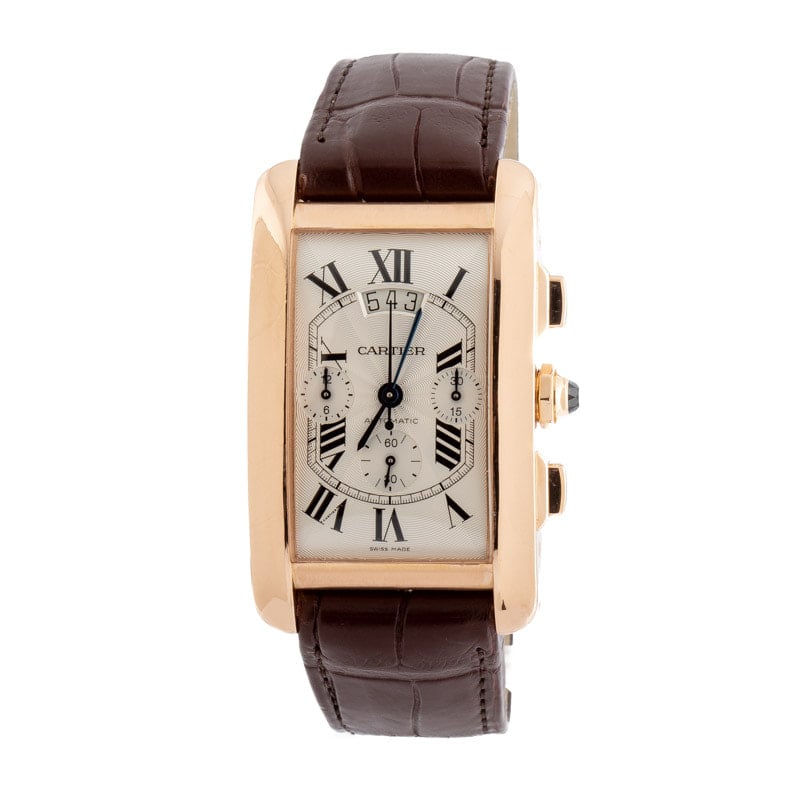 Cartier Tank Americaine Chronograph Rose Gold