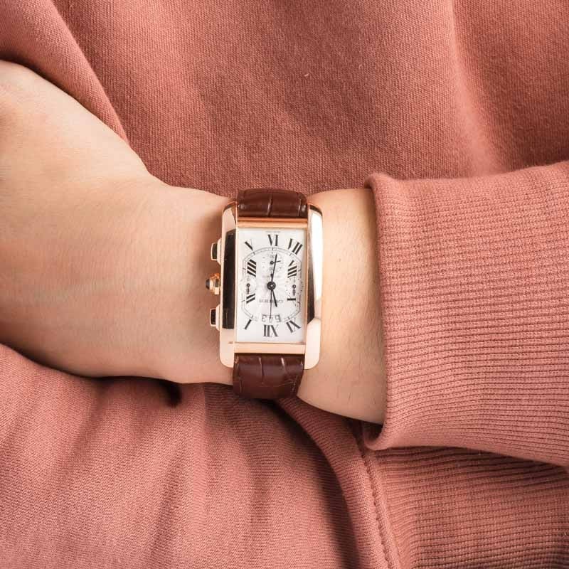 Cartier Tank Americaine Chronograph Rose Gold