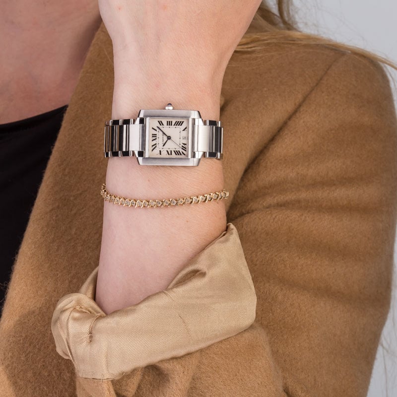 Used Cartier Tank Francaise Roman Dial