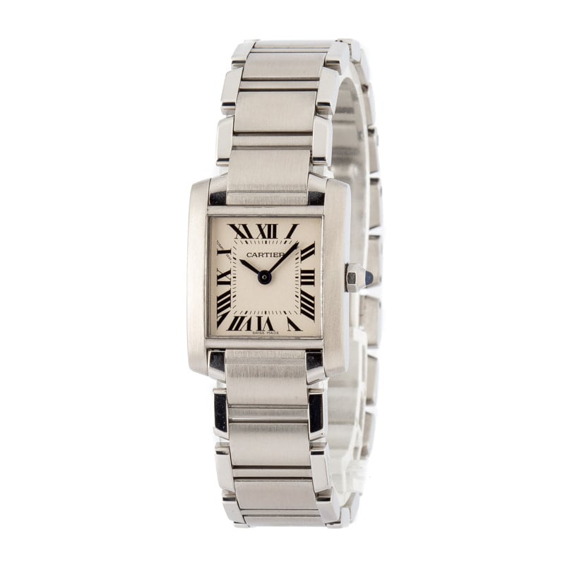 Cartier Tank Francaise Ref W51008Q3 Small Steel Model