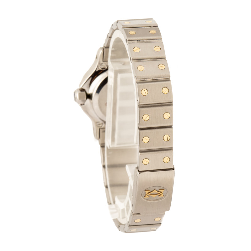 Ladies Cartier Santos Steel & Gold