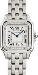 Used Panthère de Cartier W4PN0008 Medium Model Diamond Bezel