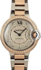 Cartier Ballon Bleu Stainless Steel & 18k Rose Gold