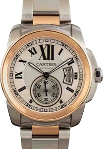 Cartier Caliber De Cartier Stainless Steel & 18k Rose Gold