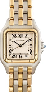 Pre-owned Cartier Panthere W25028B6 Steel & Yellow Gold