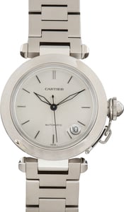 Pre-Owned Cartier Pasha C Ref W31010M7 Silver Dial
