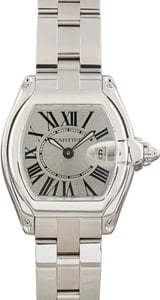 Used Cartier Roadster Silver Roman Dial