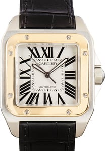 Cartier Santos 100 W20072X7 Steel & Yellow Gold