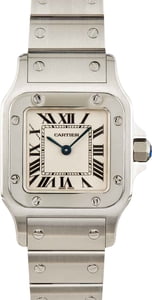 Cartier Santos Galbee Silver Roman Dial