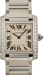 Ladies Cartier Tank Francaise White Roman Dial