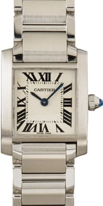 Cartier Tank 25MM x 21MM Steel, Sapphire Crystal White Roman Dial, B&P (2015)