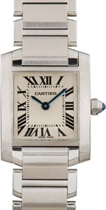 Cartier Tank Francaise Silver W51008Q3 Small Steel Model