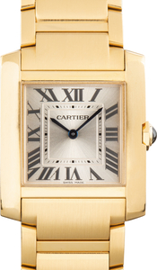 Pre-Owned Tank Francaise Watch Ref WGTA0113 18k Yellow Gold Medium Model