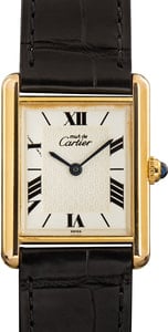 Cartier Tank Must Vermeil W1009554 White Dial