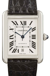 Cartier Tank Solo Silver Roman Dial