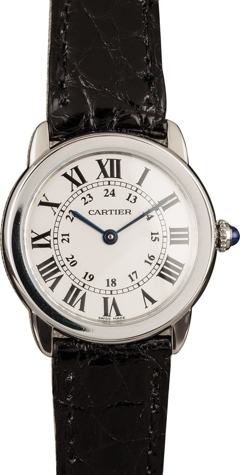 cartier ronde solo leather strap