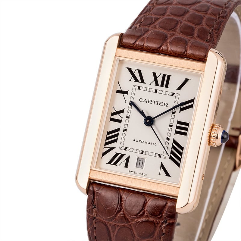 cartier tank solo xl pink gold