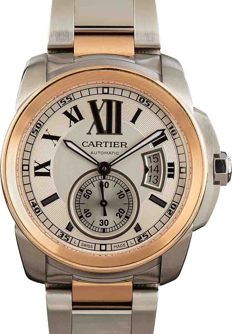 Cartier Calibre de Cartier W7100007 Men's Watch in 18kt Rose Gold | myGemma  | Item #115394