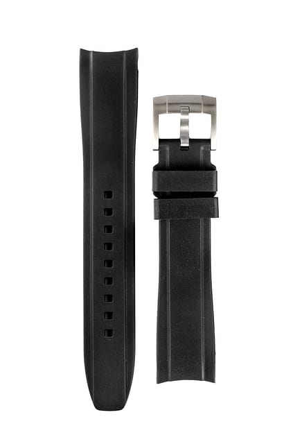 Black EVEREST Curved End Rubber For Rolex Submariner Date
