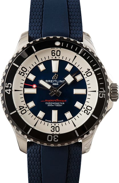 Pre-owned Breitling Superocean Automatic 44 Blue Dial