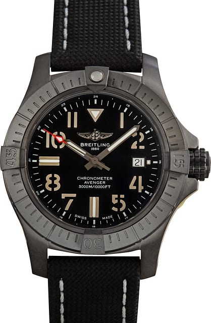 Breitling Avenger Automatic 45 Seawolf Night Mission Black Dial