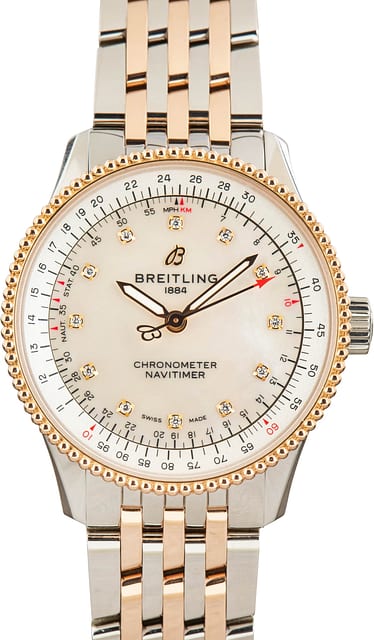 Used Breitling Navitimer Automatic 35 Steel & 18k Red Gold