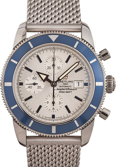 Mens Breitling Superocean Heritage 46 Silver Dial