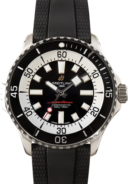 Pre-Owned Breitling Superocean Automatic 46 Stainless Steel Black Dial