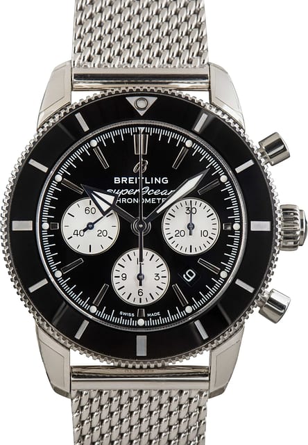 Breitling Superocean Heritage B01 Chronograph 44 Stainless Steel Black Dial