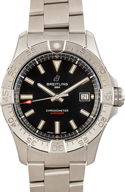 Pre-Owned Black Dial Breitling Avenger Automatic 42