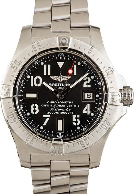 Mens Breitling Avenger Seawolf Black Dial