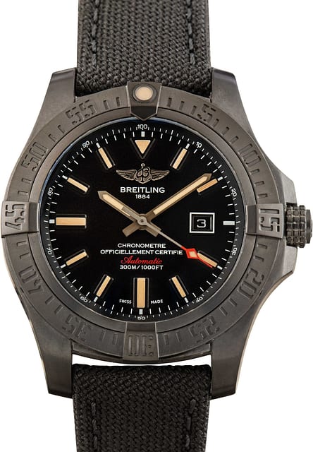 184214 Men's Breitling Avenger Blackbird Black Dial