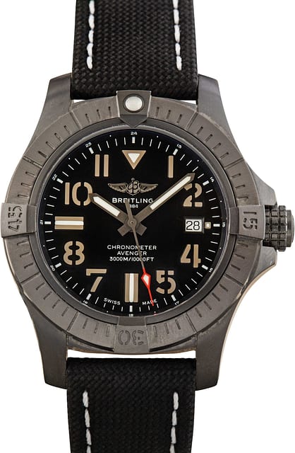 Pre-owned Breitling Avenger Seawolf DLC Coated Titanium