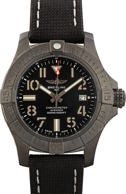 Used Breitling Avenger Automatic 45 Seawolf Night Mission DLC Coated Titanium