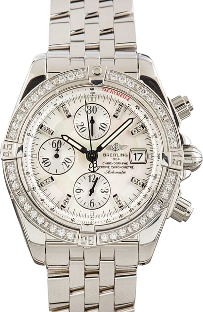 Breitling Chronomat Evolution Mother Of Pearl Diamond Dial