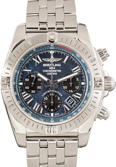 Pre-Owned Breitling Chronomat JSP Roman Black Mother of Pearl Limited Edition
