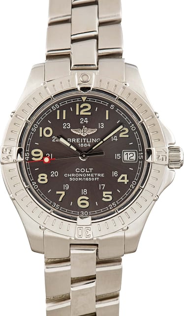 Pre-Owned Breitling Colt Stainless Steel Slate Dial