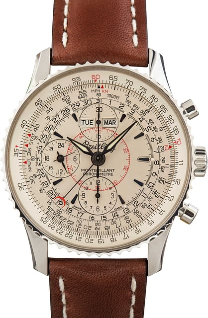 Pre-owned Breitling Navitimer Montbrillant Datora Ref A21330 Stainless Steel