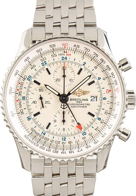 Pre-Owned Breitling Navitimer World Silver Dial