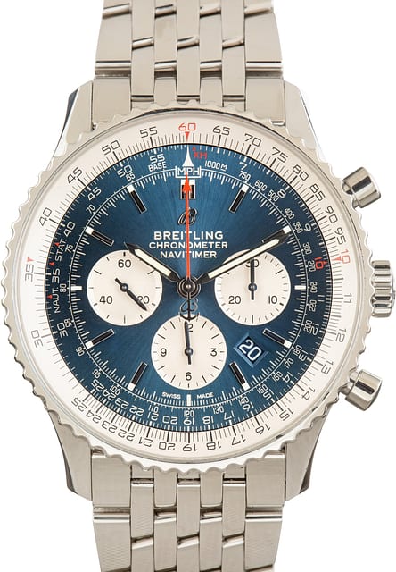 Used Breitling Navitimer B01 Blue Dial Chronograph 46