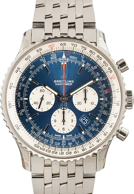 Pre-Owned Breitling Navitimer B01 Chronograph 46 Blue Dial