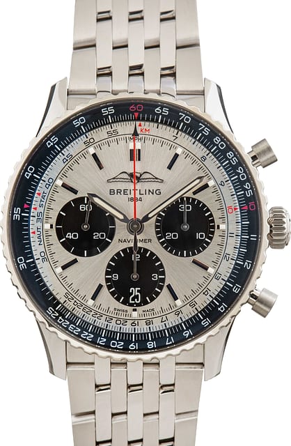 Used Breitling Navitimer B01 Chronograph 43 Silver Dial