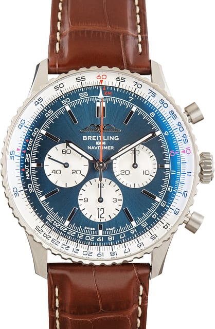 Pre-Owned Breitling Navitimer B01 Chronograph 46 Blue Index Dial