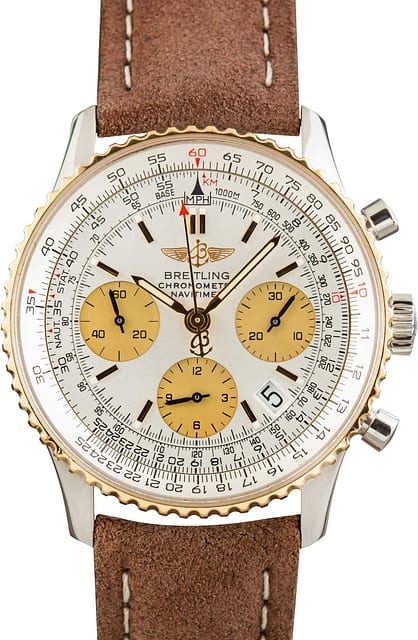 Pre-owned Breitling Navitimer Steel & Gold