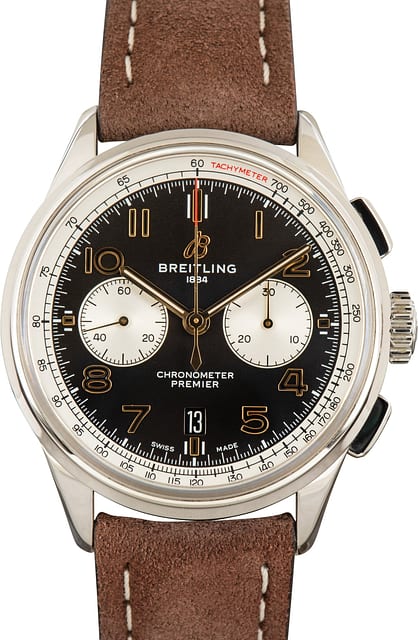 Pre-Owned Breitling Premier B01 Chronograph 42 Norton Black Dial