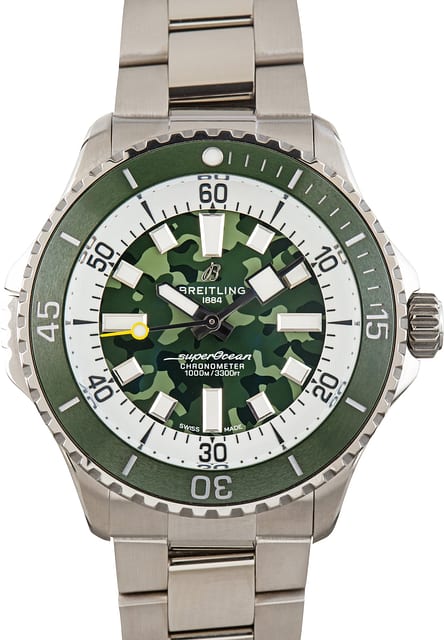 Pre-Owned Green Dial Breitling Superocean Automatic 46 Super Diver