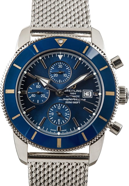 Pre-Owned Blue Dial Breitling Superocean Heritage II Chronograph 46