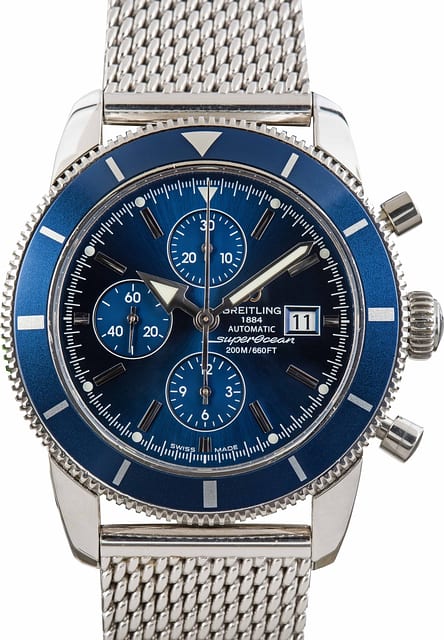 Pre-owned Breitling Superocean Heritage 46 Blue Dial