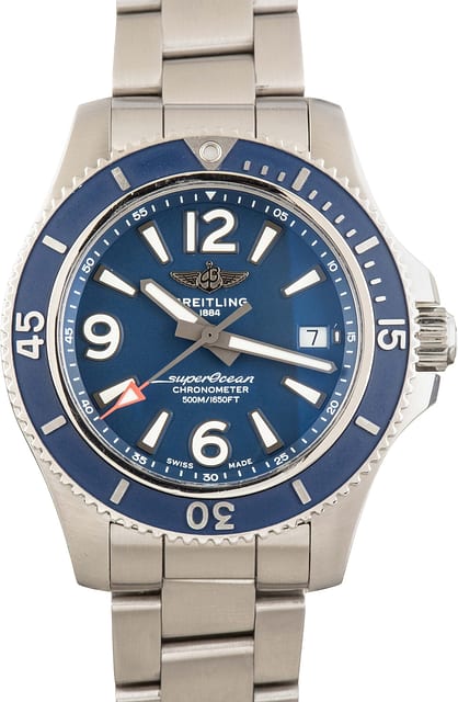 Used Breitling Superocean Blue Arabic Dial